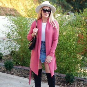 Knitted Cardigan - Pink